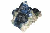 Dark Blue Fluorite on Quartz - China #131430-3